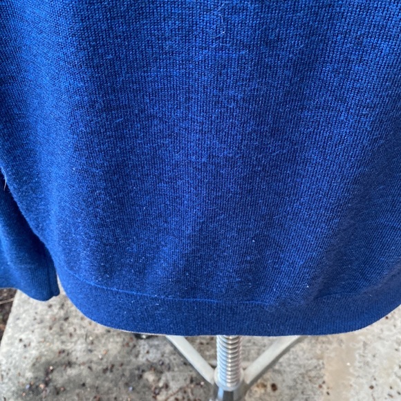 Banana Republic stunning blue Italian Yarn by Baruffa stretchy sweater. - Picture 6 of 11